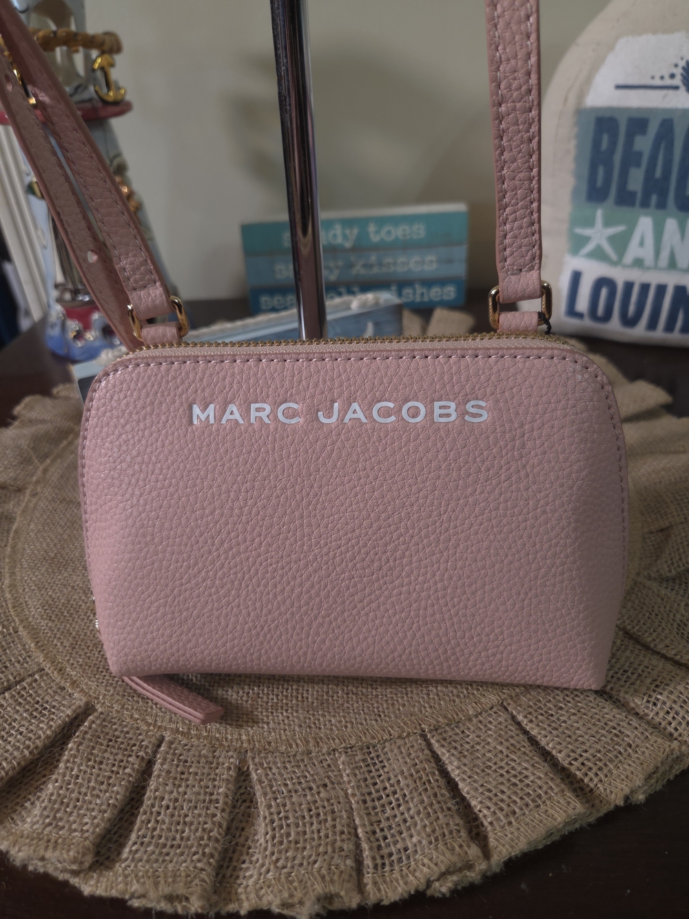 NWT Marc Jacobs Blush Pink Pebbled Leather Crossbody